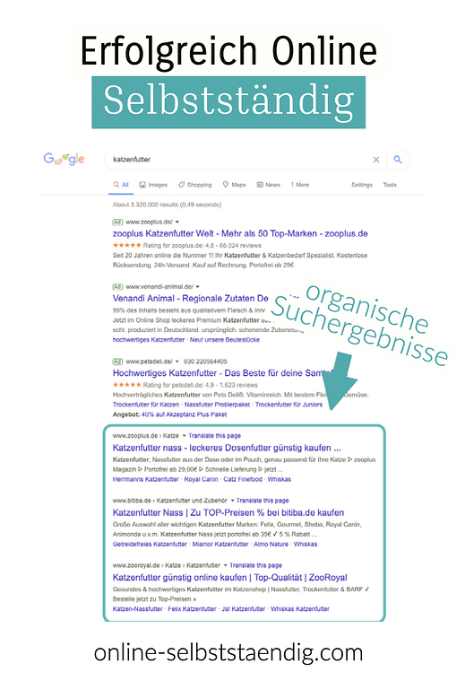 Was ist search engine optimization - organische Suchergebnisse